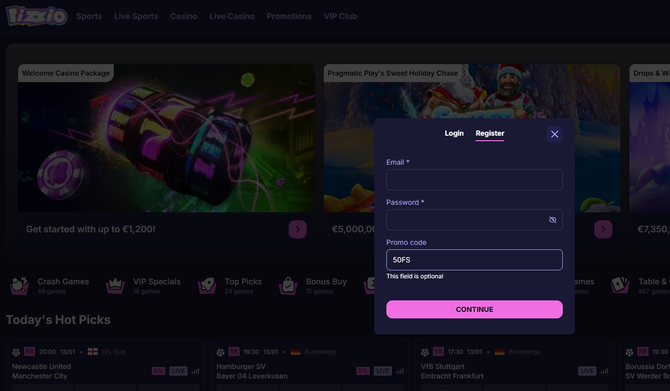 Screenshot Rizzio - Bonus Sans Dépôt 100 Tours Gratuits avec code 50FS