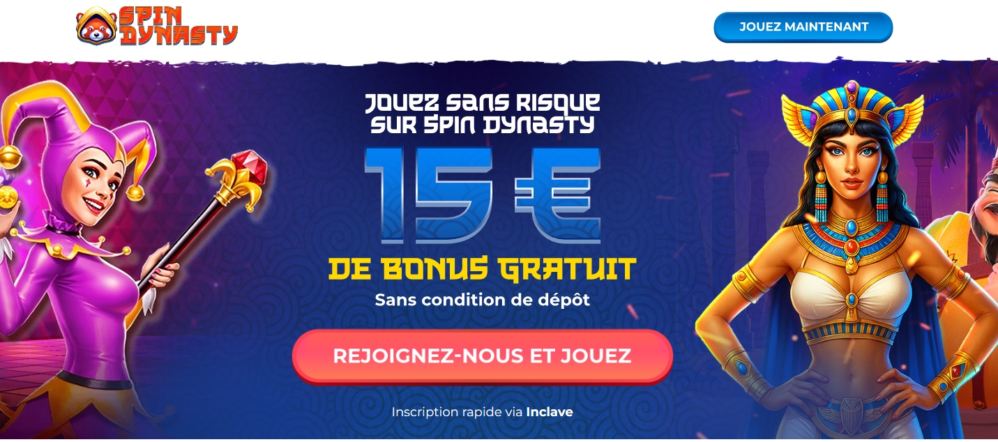Screenshot SpinDynasty - Bonus Sans Dépôt 15€ Gratuits